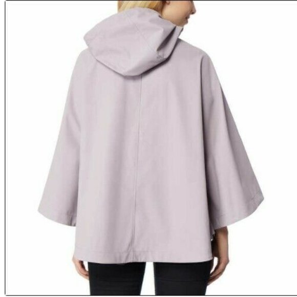 32 DEGREES Women Hooded Stylish Waterproof Durable Rain Poncho-- Gray - Picture 2 of 9